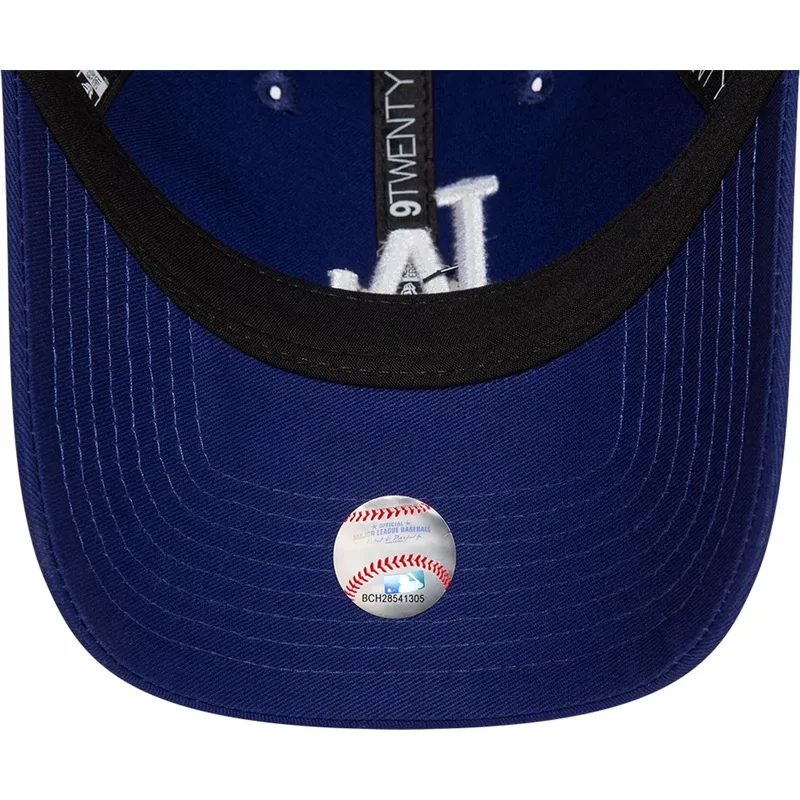 petten-gebogen-blauw-verstelbaar-9twenty-league-essential-van-los-angeles-dodgers-mlb-van-new-era