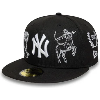 Petten plat zwart fitted 59FIFTY Mythical van New York Yankees MLB van New Era