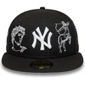 petten-plat-zwart-fitted-59fifty-mythical-van-new-york-yankees-mlb-van-new-era