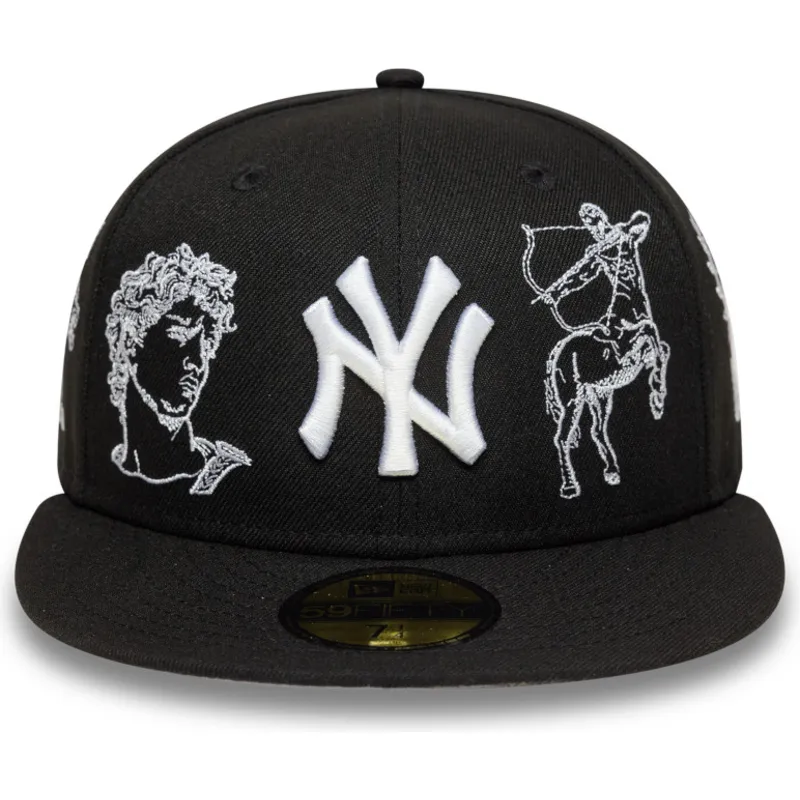 petten-plat-zwart-fitted-59fifty-mythical-van-new-york-yankees-mlb-van-new-era