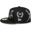 petten-plat-zwart-fitted-59fifty-mythical-van-new-york-yankees-mlb-van-new-era