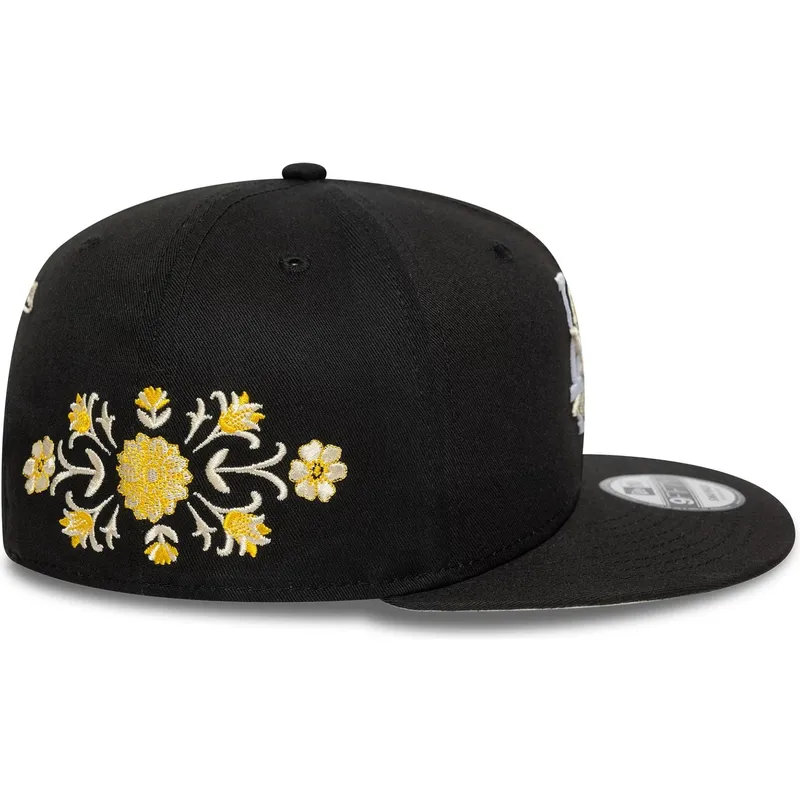 petten-plat-zwart-snapback-9fifty-floral-van-los-angeles-dodgers-mlb-van-new-era
