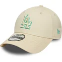 petten-gebogen-beige-verstelbaar-9forty-team-outline-van-los-angeles-dodgers-mlb-van-new-era