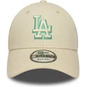 petten-gebogen-beige-verstelbaar-9forty-team-outline-van-los-angeles-dodgers-mlb-van-new-era