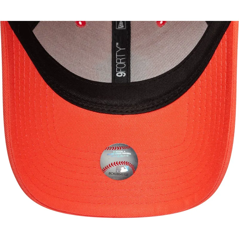 petten-gebogen-oranje-verstelbaar-9forty-team-outline-van-new-york-yankees-mlb-van-new-era
