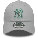 petten-gebogen-grijs-verstelbaar-9forty-team-outline-van-new-york-yankees-mlb-van-new-era