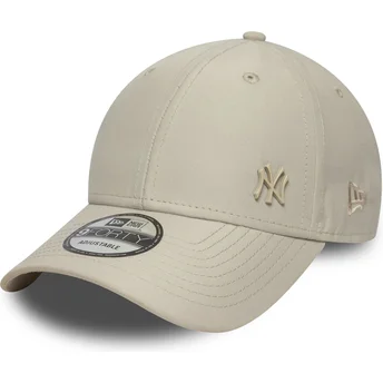 Petten gebogen beige verstelbaar 9FORTY Tonal Flawless van New York Yankees MLB van New Era