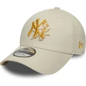 petten-gebogen-beige-verstelbaar-9forty-floral-icon-van-new-york-yankees-mlb-van-new-era