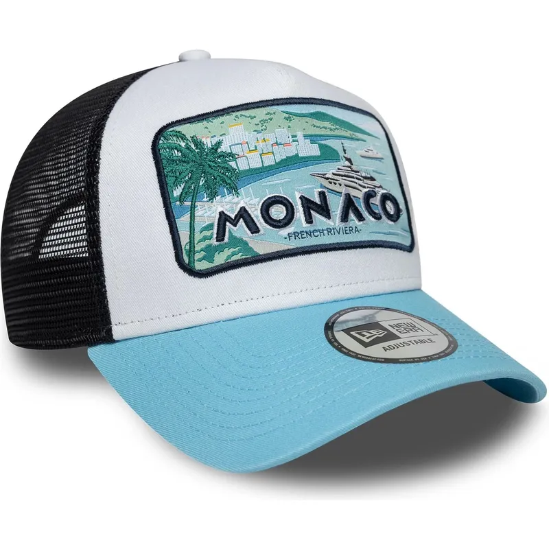 petten-gebogen-meerkleurig-snapback-monaco-french-riviera-a-frame-summer-van-new-era