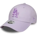 petten-gebogen-paars-verstelbaar-9forty-league-essential-van-los-angeles-dodgers-mlb-van-new-era