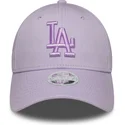 petten-gebogen-paars-verstelbaar-9forty-league-essential-van-los-angeles-dodgers-mlb-van-new-era