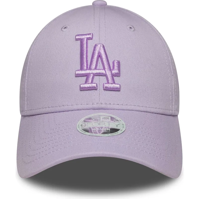 petten-gebogen-paars-verstelbaar-9forty-league-essential-van-los-angeles-dodgers-mlb-van-new-era