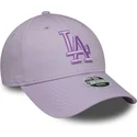 petten-gebogen-paars-verstelbaar-9forty-league-essential-van-los-angeles-dodgers-mlb-van-new-era