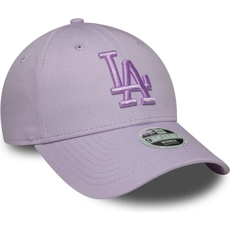 petten-gebogen-paars-verstelbaar-9forty-league-essential-van-los-angeles-dodgers-mlb-van-new-era
