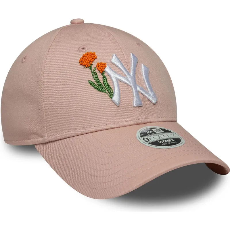 petten-gebogen-roze-verstelbaar-9forty-beaded-van-new-york-yankees-mlb-van-new-era