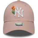 petten-gebogen-roze-verstelbaar-9forty-beaded-van-new-york-yankees-mlb-van-new-era