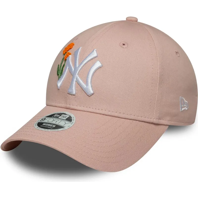 petten-gebogen-roze-verstelbaar-9forty-beaded-van-new-york-yankees-mlb-van-new-era