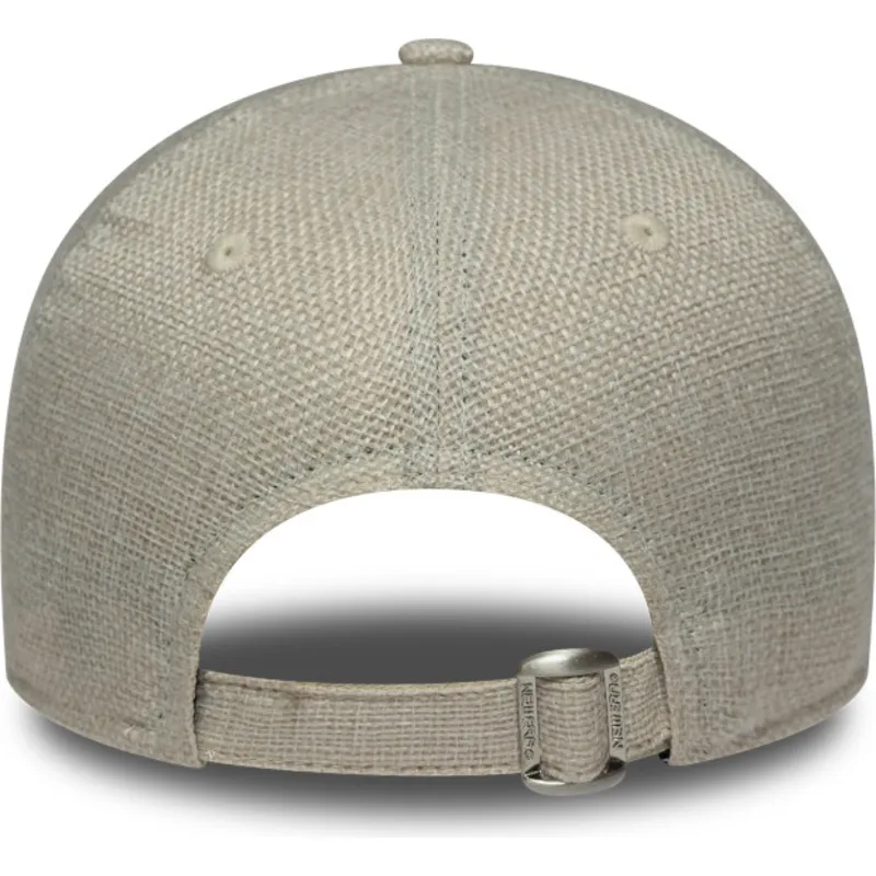 petten-gebogen-beige-verstelbaar-9forty-woven-van-new-york-yankees-mlb-van-new-era