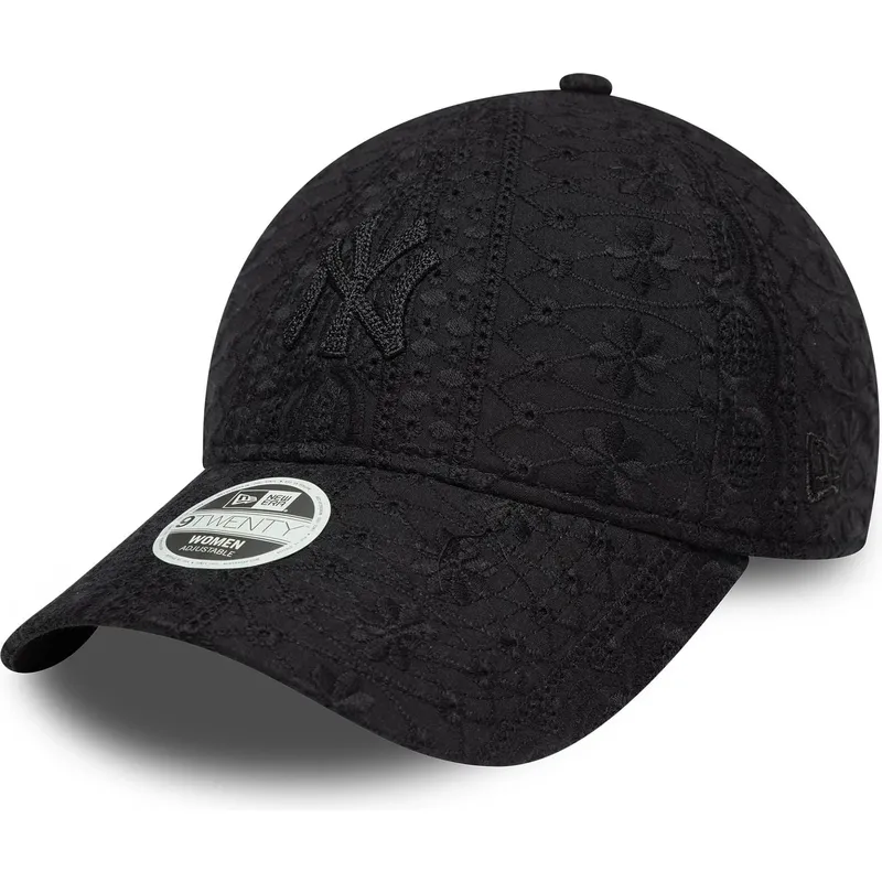 petten-gebogen-zwart-verstelbaar-9twenty-broderie-van-new-york-yankees-mlb-van-new-era
