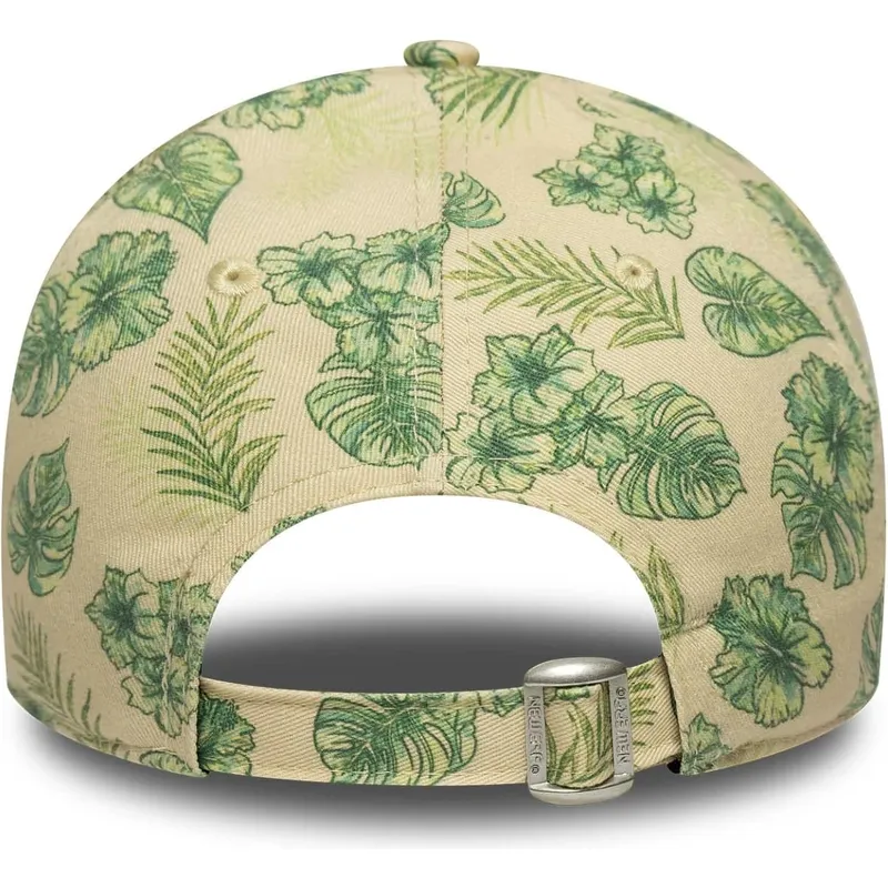 petten-gebogen-beige-verstelbaar-9twenty-all-over-print-tropical-van-new-york-yankees-mlb-van-new-era