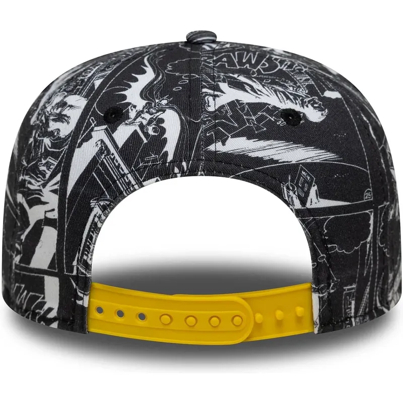 petten-plat-zwart-snapback-voor-kinderen-9fifty-all-over-print-van-batman-dc-comics-van-new-era