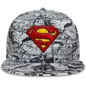 petten-plat-zwart-snapback-voor-kinderen-9fifty-all-over-print-van-superman-dc-comics-van-new-era