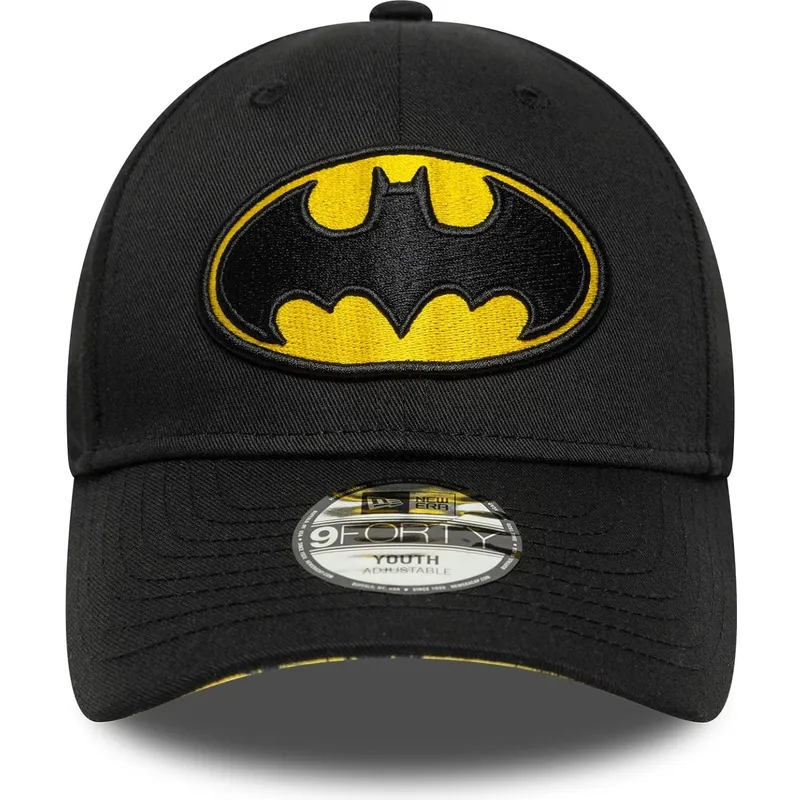 petten-gebogen-zwart-verstelbaar-voor-kinderen-9forty-all-over-print-van-batman-dc-comics-van-new-era