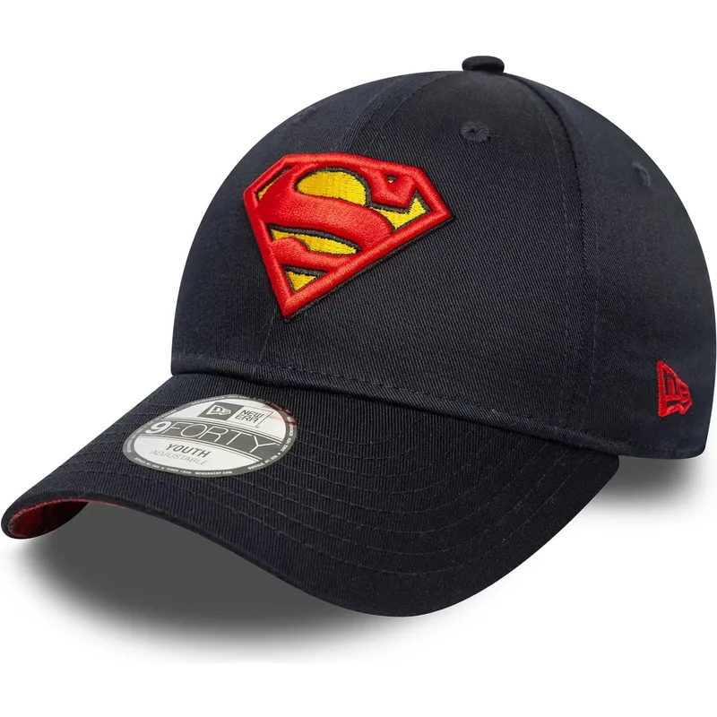 petten-gebogen-marineblauw-verstelbaar-voor-kinderen-9forty-all-over-print-van-superman-dc-comics-van-new-era