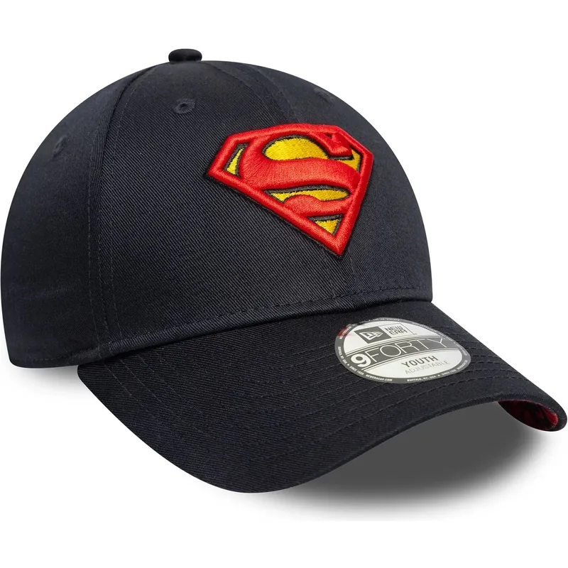 petten-gebogen-marineblauw-verstelbaar-voor-kinderen-9forty-all-over-print-van-superman-dc-comics-van-new-era