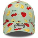 petten-gebogen-groen-verstelbaar-voor-kinderen-9forty-all-over-print-fruit-van-new-era