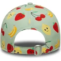 petten-gebogen-groen-verstelbaar-voor-kinderen-9forty-all-over-print-fruit-van-new-era