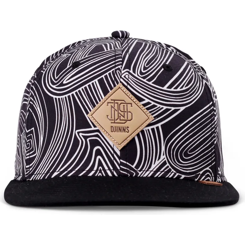 petten-plat-zwart-snapback-ma-pattern-van-djinns petten-plat-zwart-snapback-ma-pattern-van-djinns