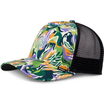 Petten gebogen meerkleurig snapback HFT Hawaiian Animals van Djinns
