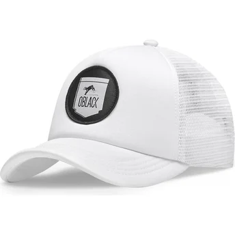 Petten gebogen wit snapback Classic van Oblack