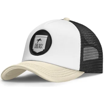 Petten gebogen beige snapback Classic van Oblack