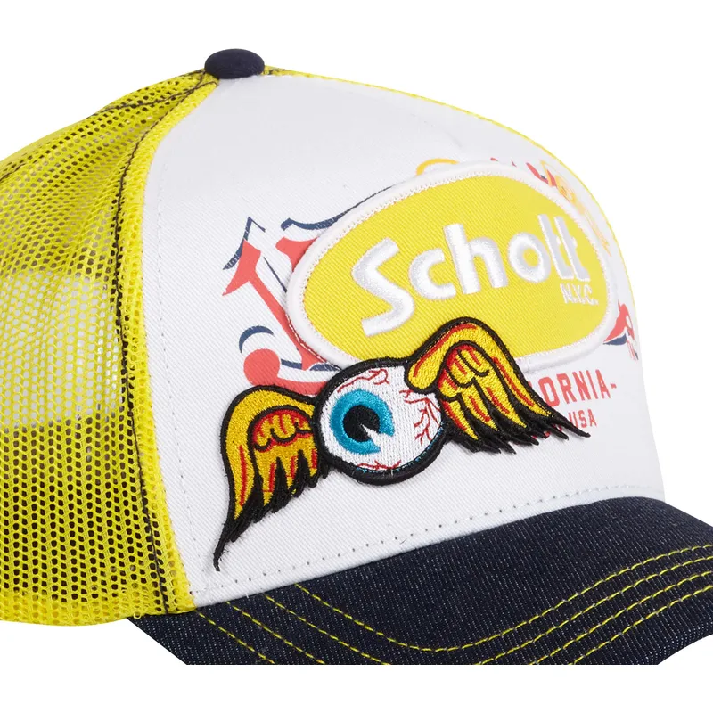 petten-gebogen-geel-snapback-patch-van-von-dutch
