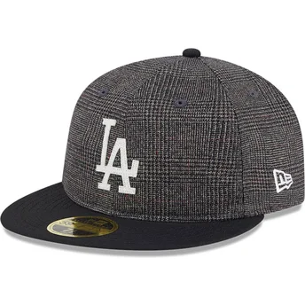Petten plat zwart fitted 59FIFTY Day Retro Crown van Los Angeles Dodgers MLB van New Era