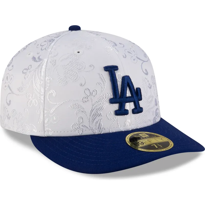 petten-plat-blauw-fitted-59fifty-day-low-profile-van-los-angeles-dodgers-mlb-van-new-era