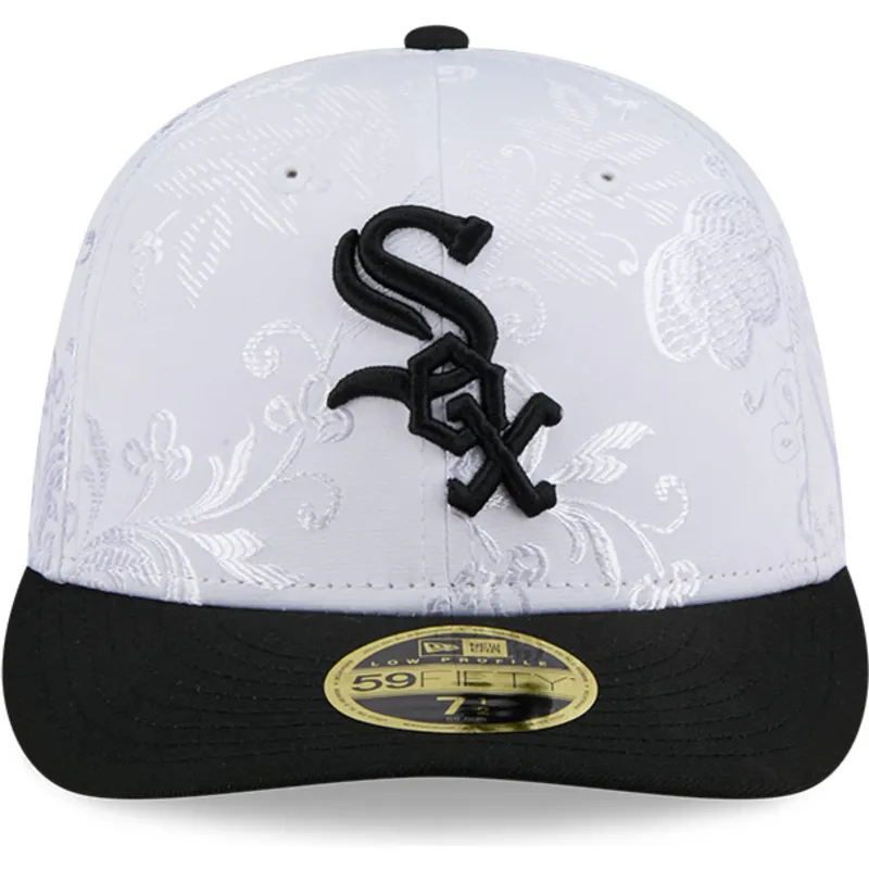 petten-plat-zwart-fitted-59fifty-day-low-profile-van-chicago-white-sox-mlb-van-new-era