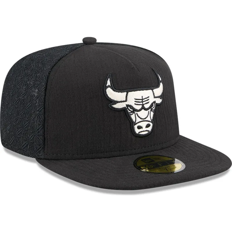 petten-plat-zwart-fitted-59fifty-day-a-frame-van-chicago-bulls-nba-van-new-era