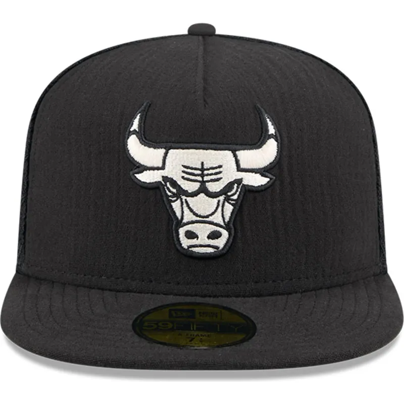petten-plat-zwart-fitted-59fifty-day-a-frame-van-chicago-bulls-nba-van-new-era