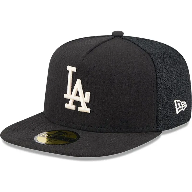 petten-plat-zwart-fitted-59fifty-day-a-frame-van-los-angeles-dodgers-mlb-van-new-era