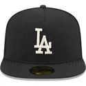 petten-plat-zwart-fitted-59fifty-day-a-frame-van-los-angeles-dodgers-mlb-van-new-era