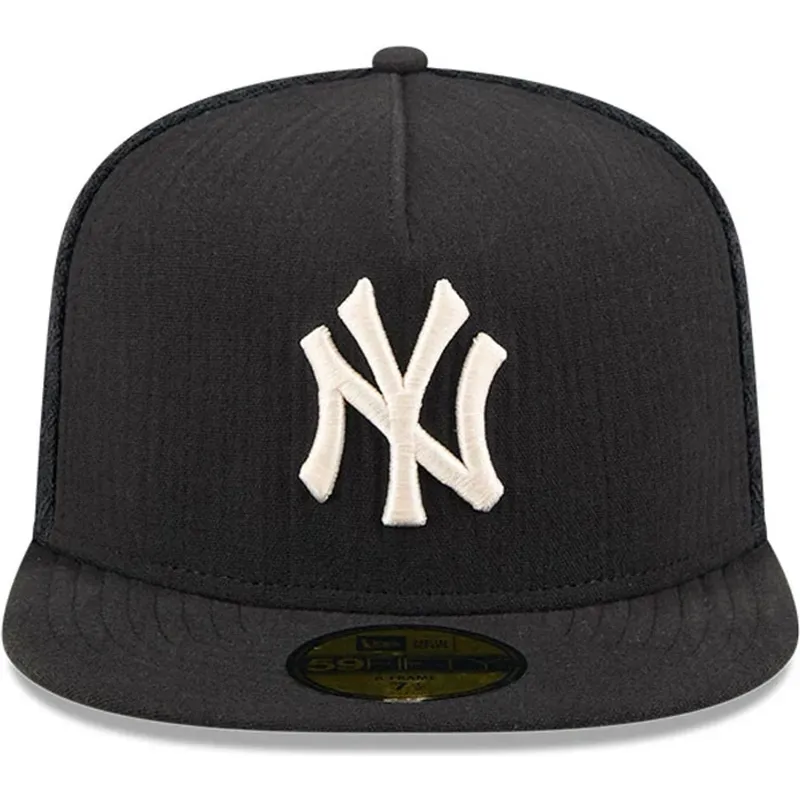 petten-plat-zwart-fitted-59fifty-day-a-frame-van-new-york-yankees-mlb-van-new-era