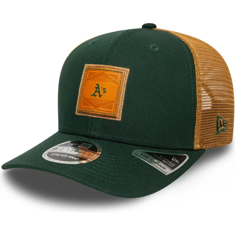 petten-gebogen-groen-snapback-9seventy-stretch-snap-debossed-van-oakland-athletics-mlb-van-new-era