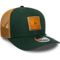 petten-gebogen-groen-snapback-9seventy-stretch-snap-debossed-van-oakland-athletics-mlb-van-new-era