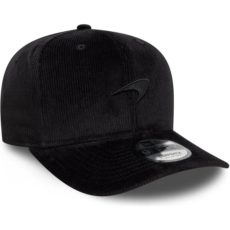 petten-gebogen-zwart-snapback-9fifty-cord-precurved-van-mclaren-racing-formula-1-van-new-era