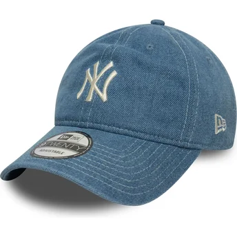 Petten gebogen blauw verstelbaar 9TWENTY Denim van New York Yankees MLB van New Era