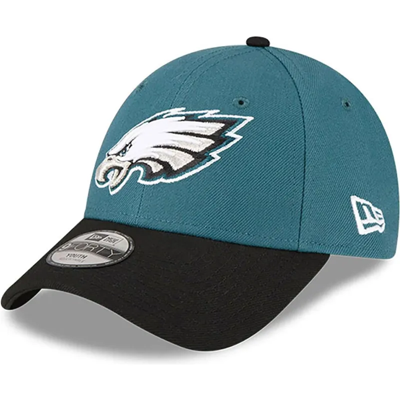 petten-gebogen-groen-verstelbaar-voor-kinderen-9forty-the-league-van-philadelphia-eagles-nfl-van-new-era