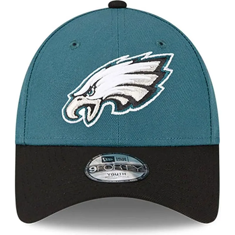 petten-gebogen-groen-verstelbaar-voor-kinderen-9forty-the-league-van-philadelphia-eagles-nfl-van-new-era